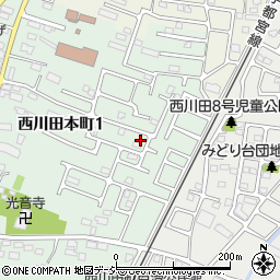 西川田本町北公園周辺の地図