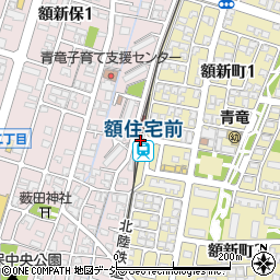 額住宅前駅周辺の地図
