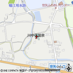 川中子温泉周辺の地図