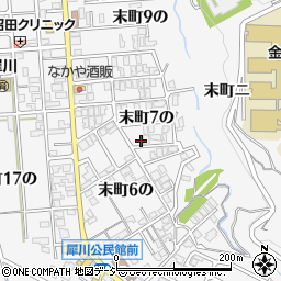石川県金沢市末町７の周辺の地図