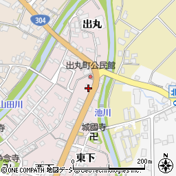 富山県南砺市城端出丸周辺の地図