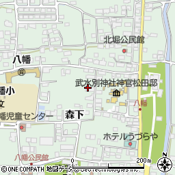 長野県千曲市八幡（森下）周辺の地図