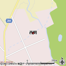 富山県南砺市西明周辺の地図