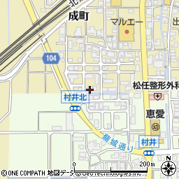 石川県白山市成町292周辺の地図