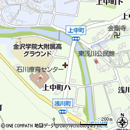 石川県金沢市上中町周辺の地図