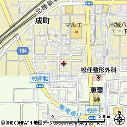 石川県白山市成町255周辺の地図
