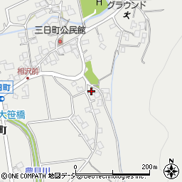 長野県大町市大町三日町593周辺の地図