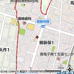 金沢額新保郵便局周辺の地図