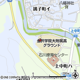石川県金沢市銚子町周辺の地図