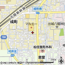 石川県白山市成町244周辺の地図