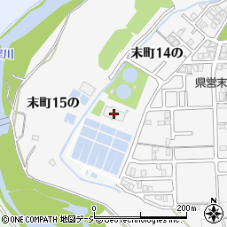 金沢市企業局犀川浄水場周辺の地図
