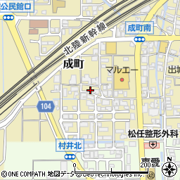 石川県白山市成町283周辺の地図