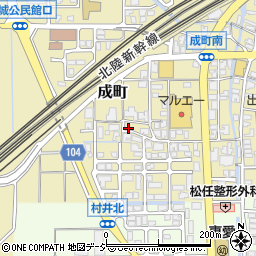 石川県白山市成町281周辺の地図