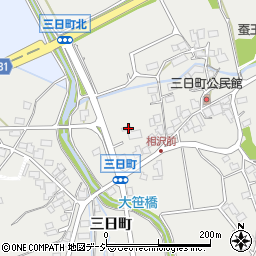 長野県大町市大町三日町463周辺の地図