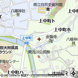 石川県金沢市上中町ヘ周辺の地図