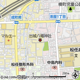 出城八幡神社周辺の地図