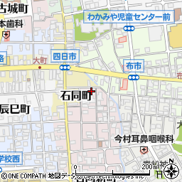 石川県白山市石同新町124周辺の地図
