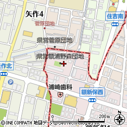 額浦野森住宅集会所周辺の地図