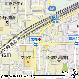 石川県白山市成町157周辺の地図