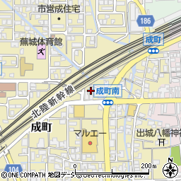 石川県白山市成町205周辺の地図