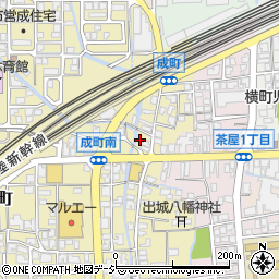 石川県白山市成町100周辺の地図