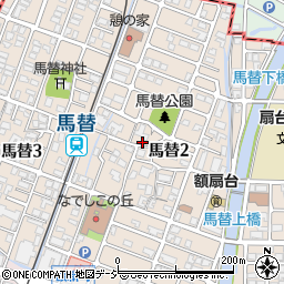 石川県金沢市馬替周辺の地図