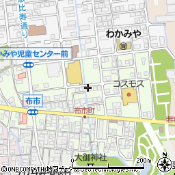 石川県白山市布市周辺の地図