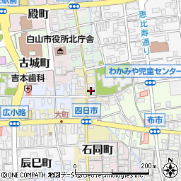 石川県白山市東一番町周辺の地図