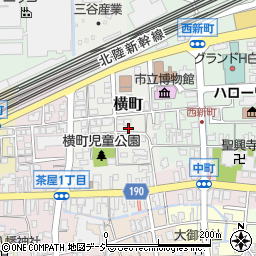 石川県白山市横町周辺の地図