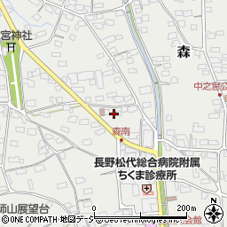 長野県千曲市森1327-2周辺の地図