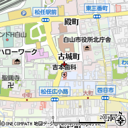 石川県白山市古城町303周辺の地図