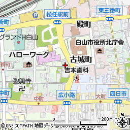 石川県白山市古城町周辺の地図
