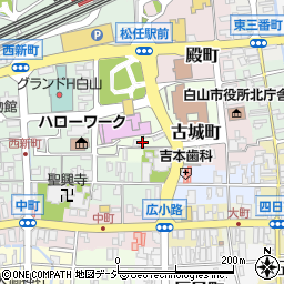 石川県白山市古城町20-1周辺の地図