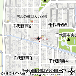 石川県白山市千代野西周辺の地図