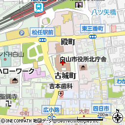 石川県白山市古城町305周辺の地図