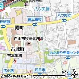 石川県白山市東二番町周辺の地図