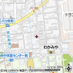 北陸中日新聞松任東部専売所周辺の地図