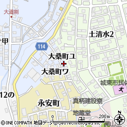 石川県金沢市大桑町ユ周辺の地図