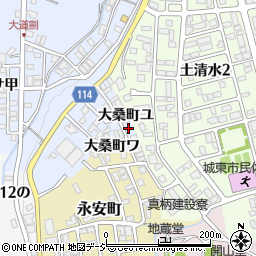 石川県金沢市大桑町（ユ）周辺の地図