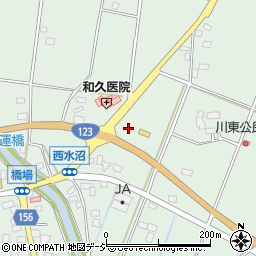 ファミリーマート芳賀西水沼店周辺の地図