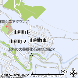 石川県金沢市山科町東周辺の地図