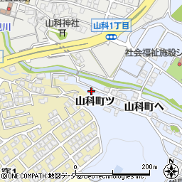 石川県金沢市山科町ヘ周辺の地図