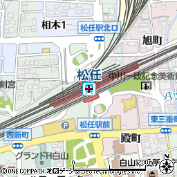セブンイレブンキヨスクＪＲ松任駅店周辺の地図