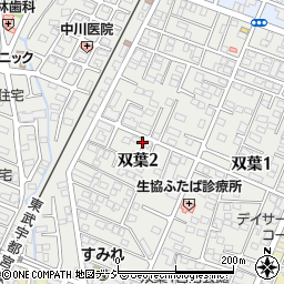 栃木県宇都宮市双葉周辺の地図