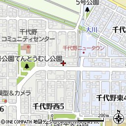 石川県白山市千代野西8丁目1周辺の地図