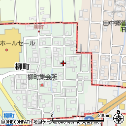 石川県野々市市柳町周辺の地図