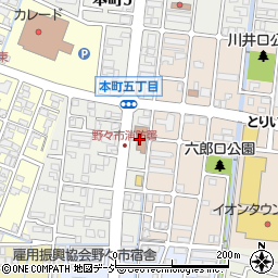 白山野々市広域事務組合野々市消防署周辺の地図