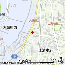 石川県金沢市土清水2丁目117周辺の地図