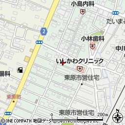 栃木県宇都宮市東原町周辺の地図