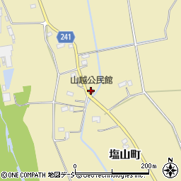 山越公民館周辺の地図